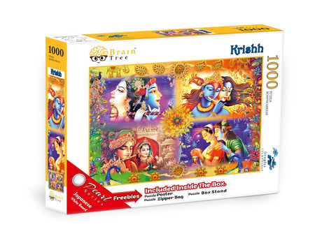 Krish Puzzle Art - 1000 Piece Vibrant Jigsaw Puzzle by Brain Tree Games