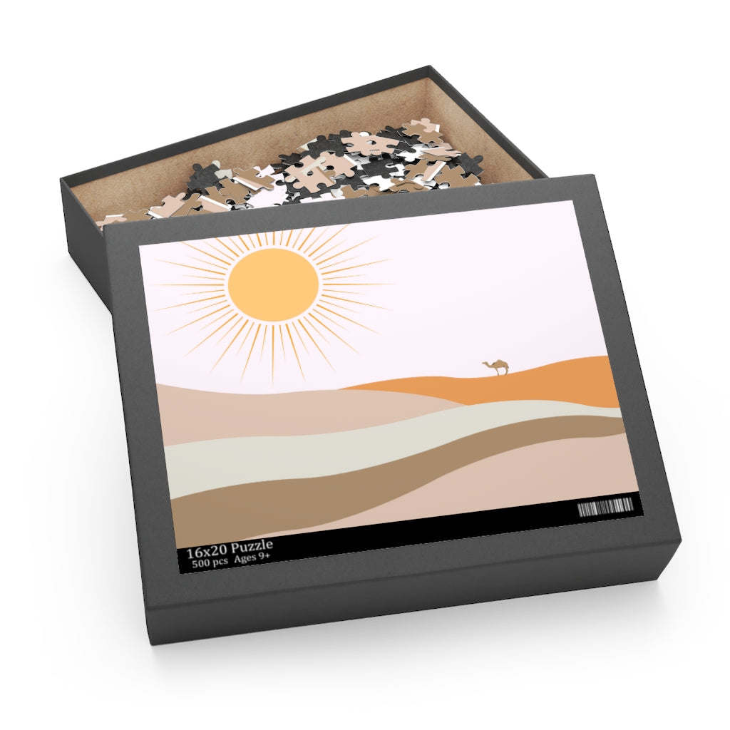 Jigsaw Puzzle 500 Piece - Desert Sun Art by Onetify