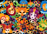 Magic Mask Jigsaw Puzzle - 1000 Piece Colorful Delight Puzzle by Brain Tree Games