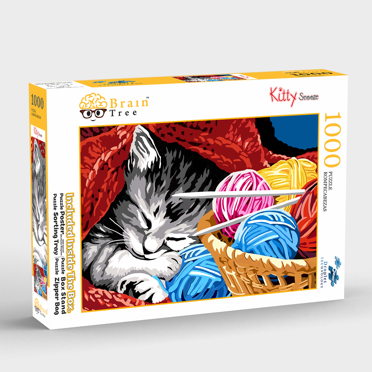 Kitty Snooze Jigsaw Puzzle - 1000 Pieces by Brain Tree