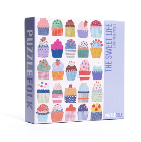 delicious cupcake puzzle by Puzzlefolk - relax with this 1000 piece jigsaw puzzle for adults and teens. A puzzle for the family