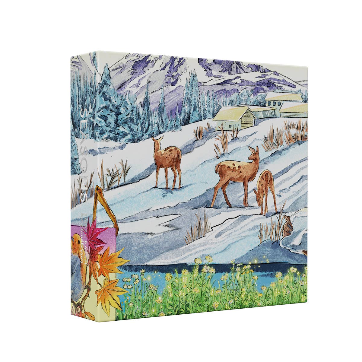 Premium puzzle packaging for the Seasons puzzle by Cloudberries