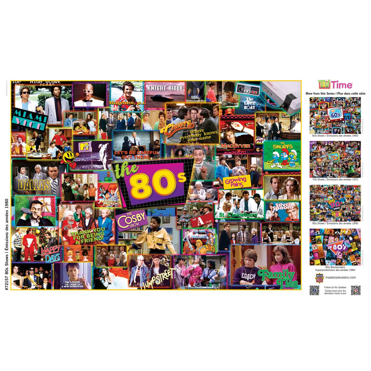 TV Time - 80's Shows 1000 Piece Puzzle by MasterPieces | Nostalgic Retro TV Jigsaw Puzzle