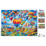 Image of the finished Hot Air Balloon Festival puzzle displayed, highlighting the detailed and vibrant scene