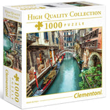 High-quality 1000 piece puzzle featuring Assaf Frank’s Venice canal photography by Clementoni