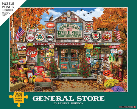 High-quality 1000 piece General Store puzzle with precision-cut pieces