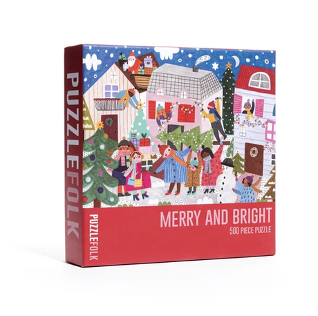 Merry and Bright 500 Piece Christmas Puzzle by Puzzlefolk