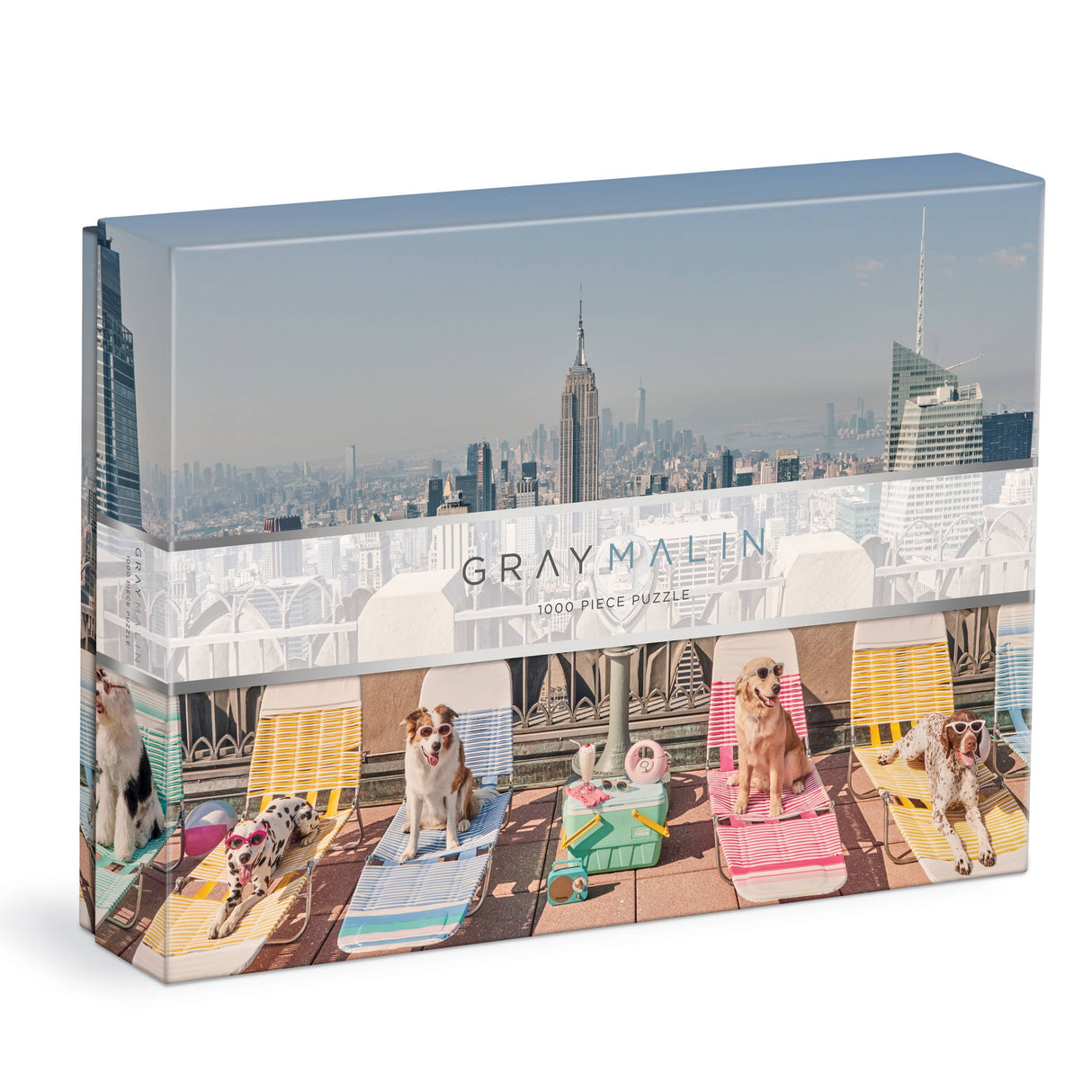 Gray Malin The Dogs of New York City puzzle featuring playful dogs in NYC