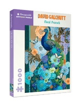 Floral Peacock 1000 - Piece Jigsaw Puzzle by Pomegranate - David Galchutt Art - Pomegranate - Jigsaw Puzzles - The Puzzle Center - 