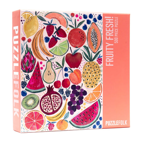 Fruity Fresh! 500 Piece Puzzle by Puzzlefolk | A Fun and Vibrant Fruit - Themed Puzzle - Puzzlefolk - Jigsaw Puzzles - The Puzzle Center - 