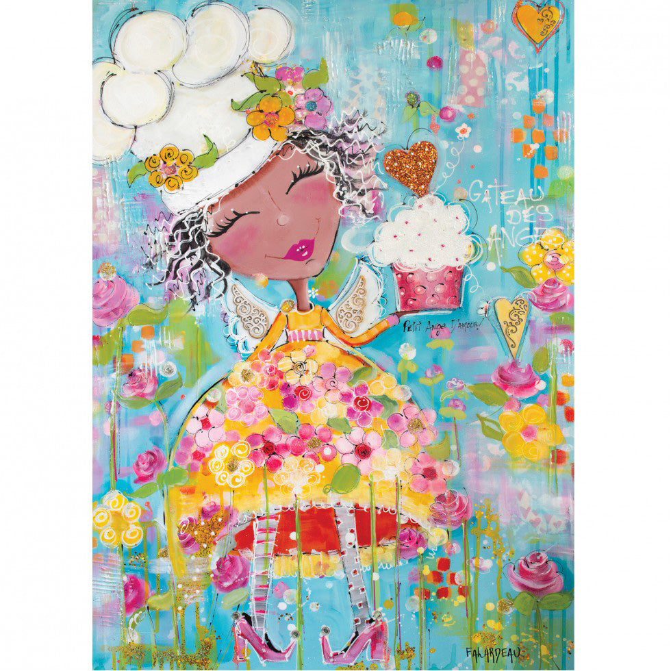 JaCaRou jigsaw puzzle featuring colorful angel baker design with large, user-friendly pieces