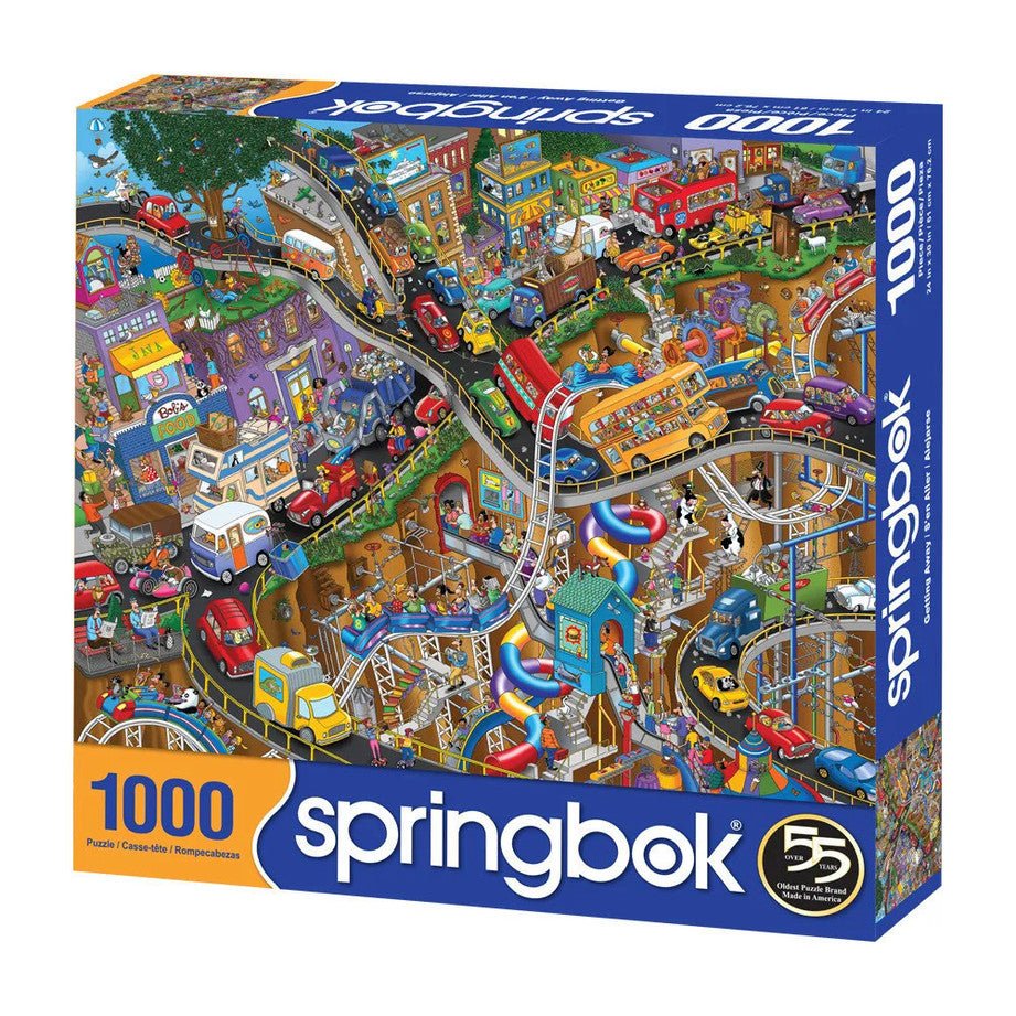 Getting Away 1000 Piece Jigsaw Puzzle by Springbok Puzzles - Wacky Rush Hour Fun - Springbok Puzzles - Jigsaw Puzzles - The Puzzle Center - 