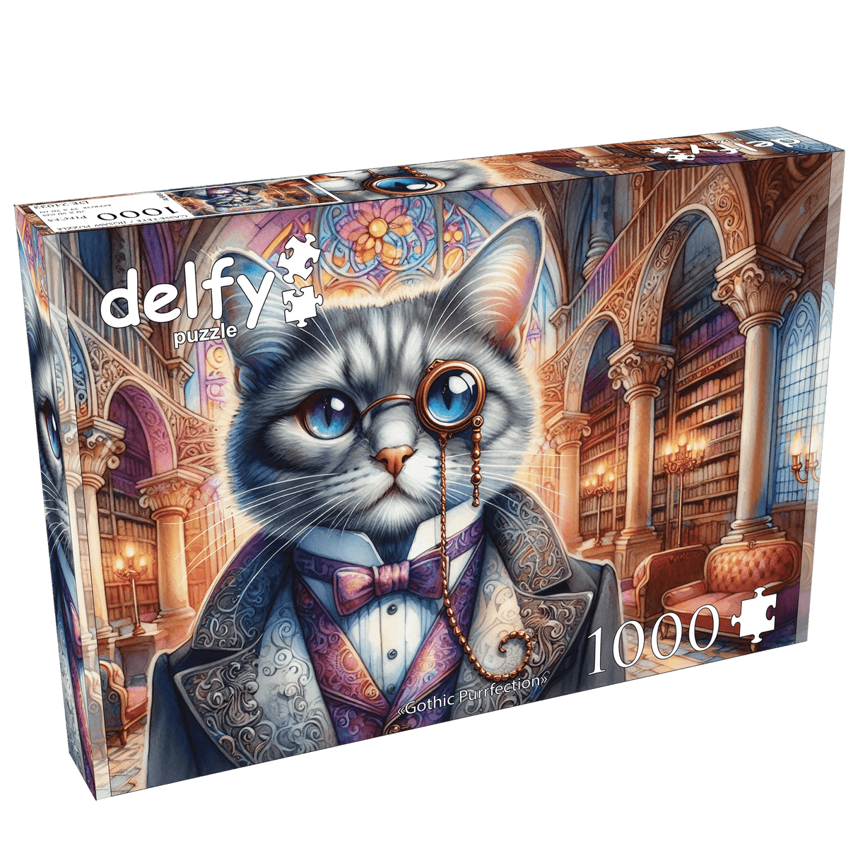 Gothic Purrfection 1000 Piece Cat Jigsaw Puzzle by Delfy Puzzles - Delfy - Jigsaw Puzzles - The Puzzle Center