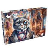 Gothic Purrfection 1000 Piece Cat Jigsaw Puzzle by Delfy Puzzles - Delfy - Jigsaw Puzzles - The Puzzle Center