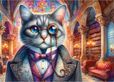 Gothic Purrfection 1000 Piece Cat Jigsaw Puzzle by Delfy Puzzles - Delfy - Jigsaw Puzzles - The Puzzle Center