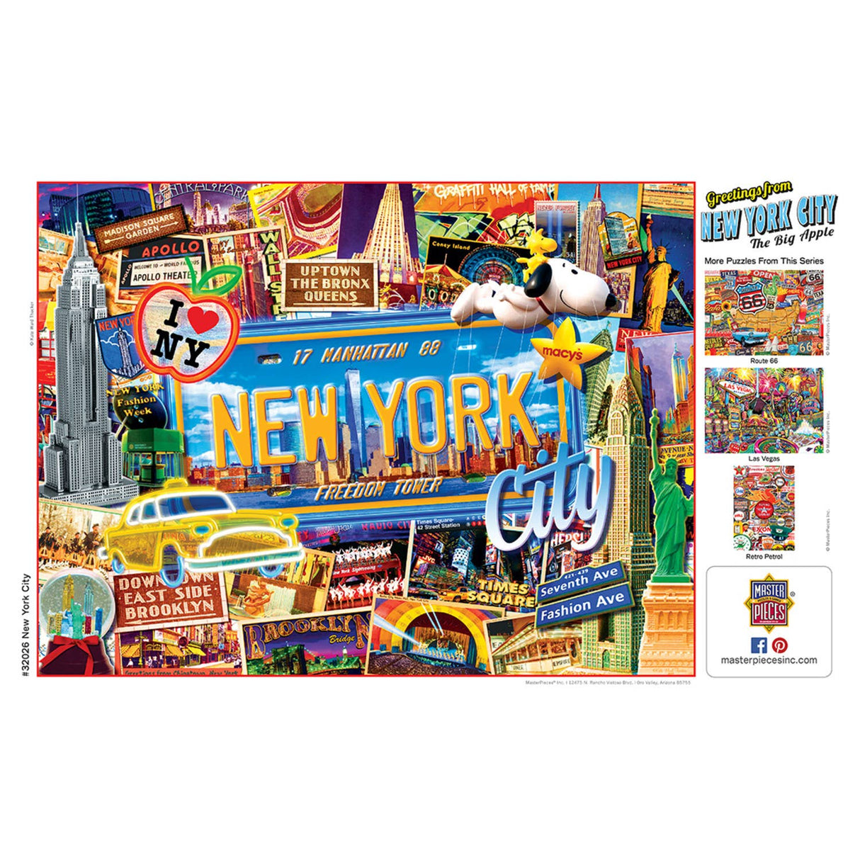 Greetings From New York - 550 Piece Jigsaw Puzzle by Masterpieces Puzzles - Masterpieces Puzzles - Jigsaw Puzzles - The Puzzle Center