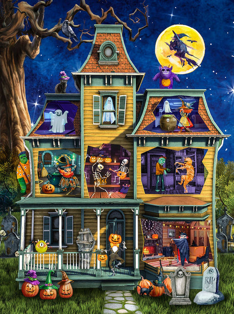 Halloween Party 500 Piece Puzzle by SunsOut Puzzles - Spooktacular Holiday Fun - SunsOut - Jigsaw Puzzles - The Puzzle Center - 