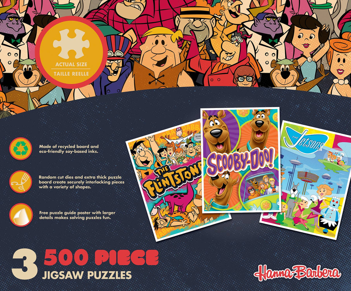 Hanna - Barbera 3 - Pack 500 Piece Puzzles by Masterpieces - Masterpieces Puzzles - Jigsaw Puzzles - The Puzzle Center - 