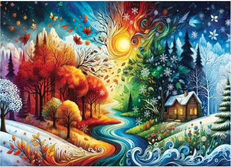 Harmony In Seasons 1000 Piece Jigsaw Puzzle by Delfy Puzzles - Delfy - Jigsaw Puzzles - The Puzzle Center