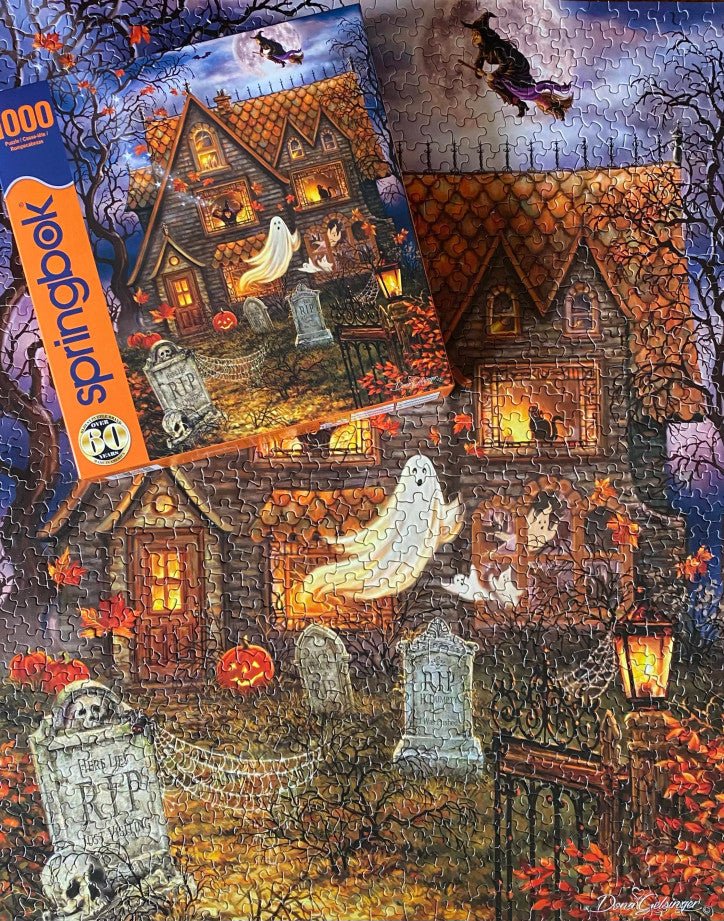 Haunted House 1000 Piece Jigsaw Puzzle by Springbok Puzzles - Springbok Puzzles - Jigsaw Puzzles - The Puzzle Center - 