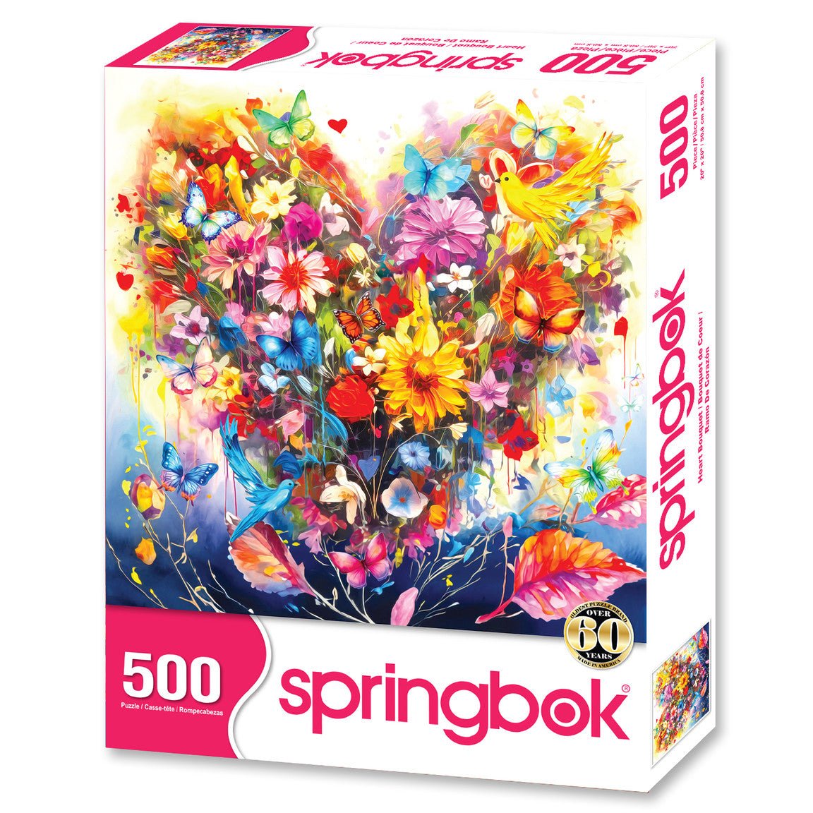 Heart Bouquet 500 Piece Jigsaw Puzzle by Springbok Puzzles - Springbok Puzzles - Jigsaw Puzzles - The Puzzle Center - 