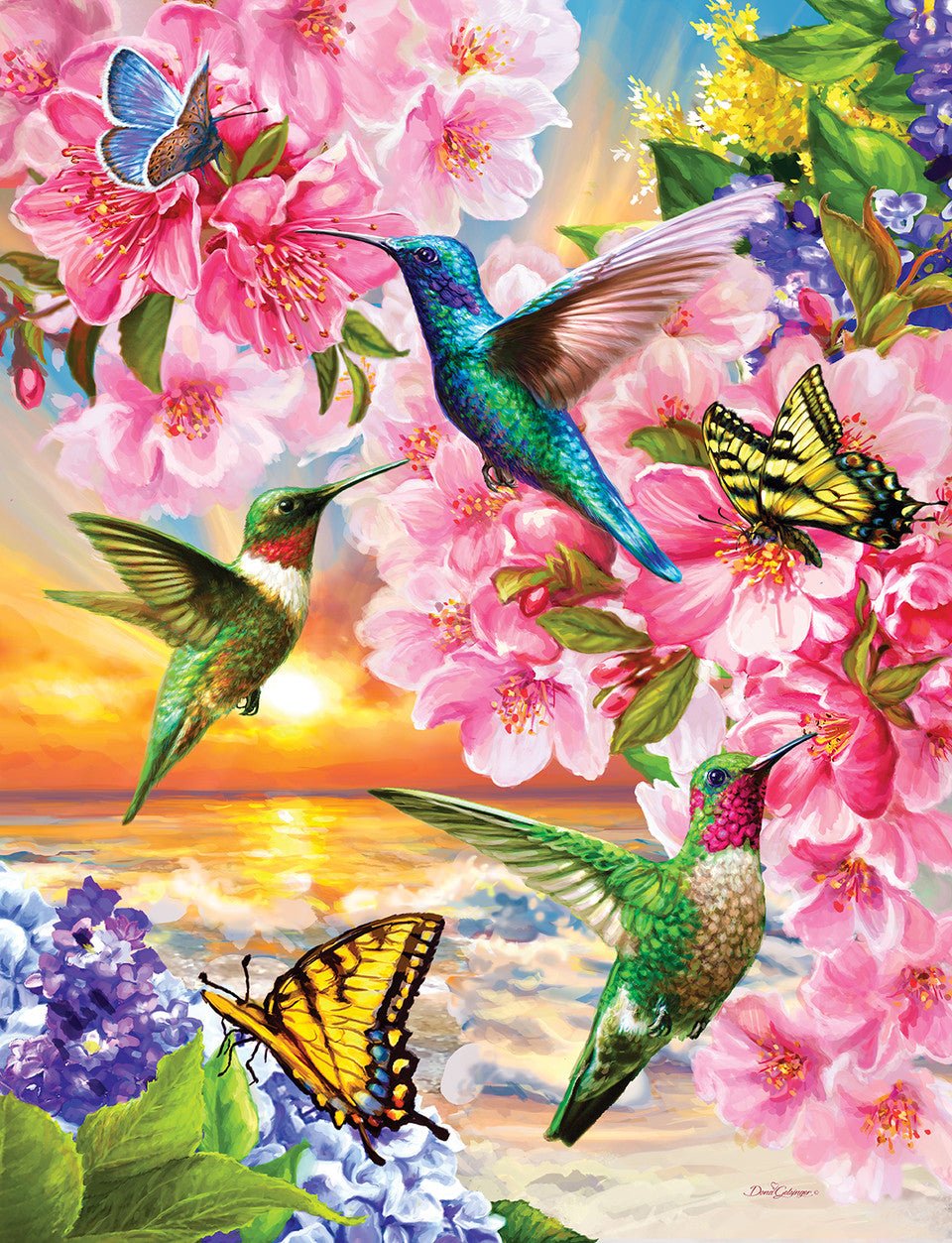 Hummingbirds 500 Piece Jigsaw Puzzle by Springbok Puzzles - Springbok Puzzles - Jigsaw Puzzles - The Puzzle Center - 