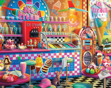 Ice Cream Shop 1000 Piece Jigsaw Puzzle by Springbok Puzzles - Springbok Puzzles - Jigsaw Puzzles - The Puzzle Center - 