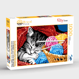 Kitty Snooze Jigsaw Puzzle - 1000 Pieces by Brain Tree - Brain Tree Games LLC - Jigsaw Puzzles - The Puzzle Center - 