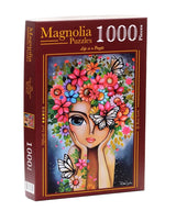 Lady with Flowers 1000 - Piece Jigsaw Puzzle by Magnolia – Special Edition - Magnolia - Jigsaw Puzzles - The Puzzle Center - 