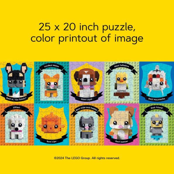 LEGO Pet Pals 1000 Piece Jigsaw Puzzle – Cute BrickHeadz Pets! - Lego - Jigsaw Puzzles - The Puzzle Center - 