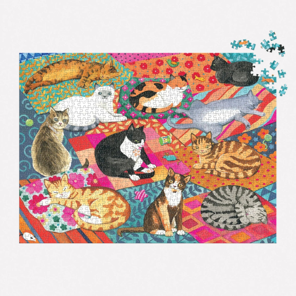 Lounging Cats 1000 Piece Jigsaw Puzzle by Galison Puzzles - Galison - Jigsaw Puzzles - The Puzzle Center