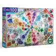 Love of Crystals & Gems 100 Piece Puzzle by eeBoo - eeBoo - Jigsaw Puzzles - The Puzzle Center - 