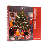 Meowy Christmas Jigsaw Puzzle - 500 Piece Holiday Cat Puzzle by Puzzlefolk - Puzzlefolk - Jigsaw Puzzles - The Puzzle Center - 