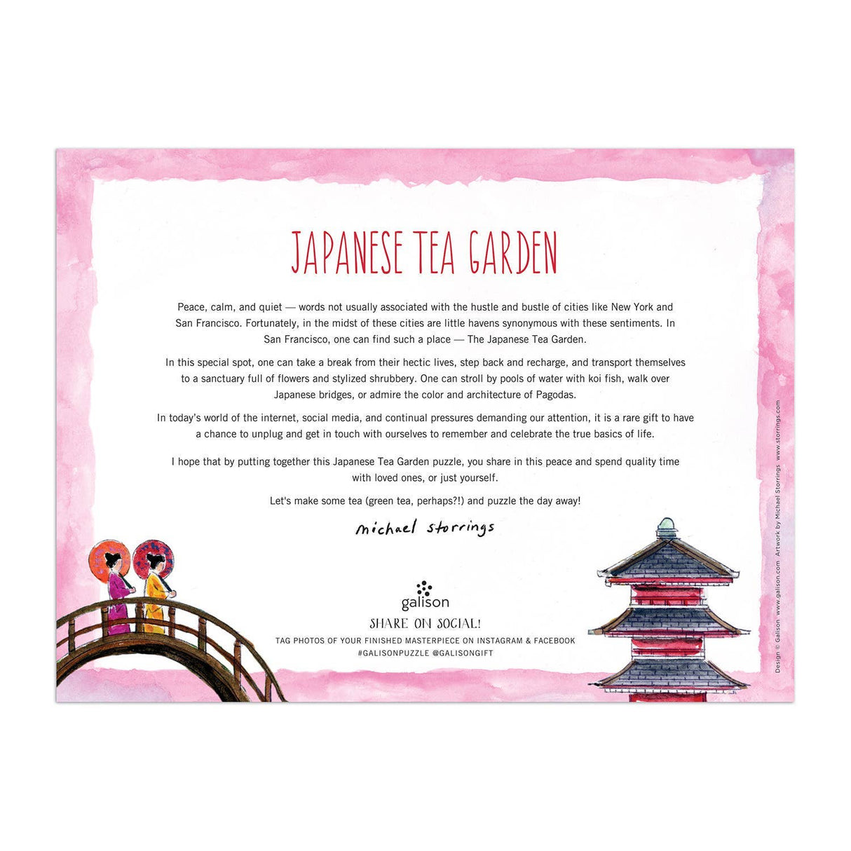 Michael Storrings Japanese Tea Garden 300 Piece Jigsaw Puzzle by Galison - Galison - Jigsaw Puzzles - The Puzzle Center