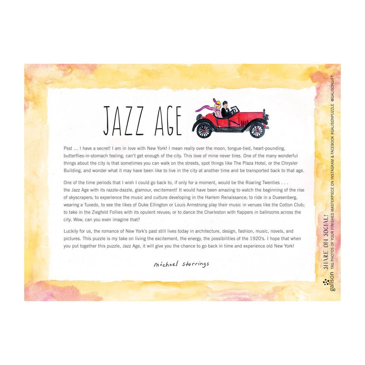 Michael Storrings Jazz Age 1000 Piece Jigsaw Puzzle by Galison Puzzles - Galison - Jigsaw Puzzles - The Puzzle Center