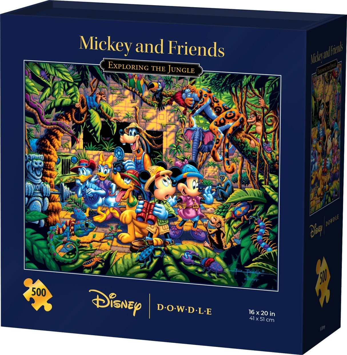 Mickey & Friends Exploring the Jungle 500 Piece Puzzle by Dowdle and Disney - Dowdle - Jigsaw Puzzles - The Puzzle Center - 