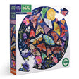 Moths 500 Piece Round Puzzle by eeBoo Puzzles - eeBoo - Jigsaw Puzzles - The Puzzle Center - 