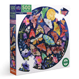 Moths 500 Piece Round Puzzle by eeBoo Puzzles - eeBoo - Jigsaw Puzzles - The Puzzle Center - 