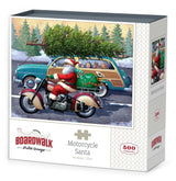 Motorcycle Santa 500 Piece Puzzle by Boardwalk - Boardwalk - Jigsaw Puzzles - The Puzzle Center - 