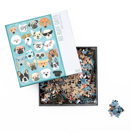 No Ruff Days 1000 Piece Dogs Puzzle by Puzzlefolk - Puzzlefolk - Jigsaw Puzzles - The Puzzle Center - 