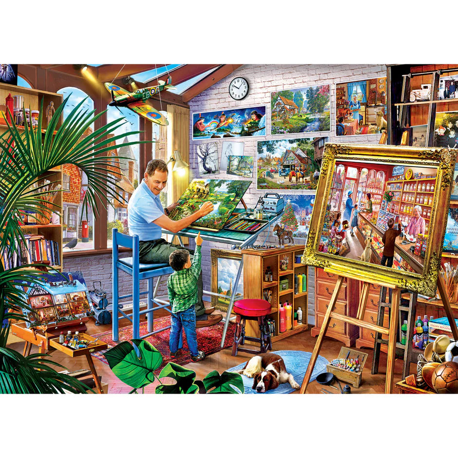 Cozy art gallery scene jigsaw puzzle – MasterPieces Premium Collection