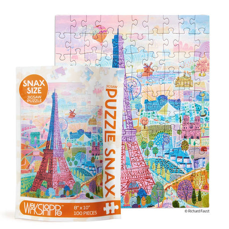 Paris Holiday 100 Piece Jigsaw Puzzle Snax by WerkShoppe Puzzles - WerkShoppe - Jigsaw Puzzles - The Puzzle Center