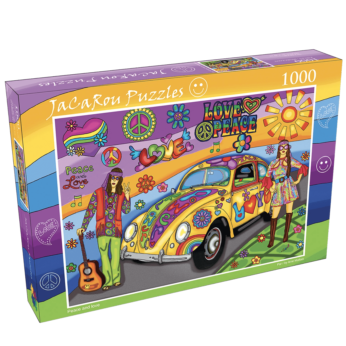 Peace and Love 1000 Piece Puzzle by JaCaRou Puzzles - JaCaRou Puzzles Inc. - Jigsaw Puzzles - The Puzzle Center - 