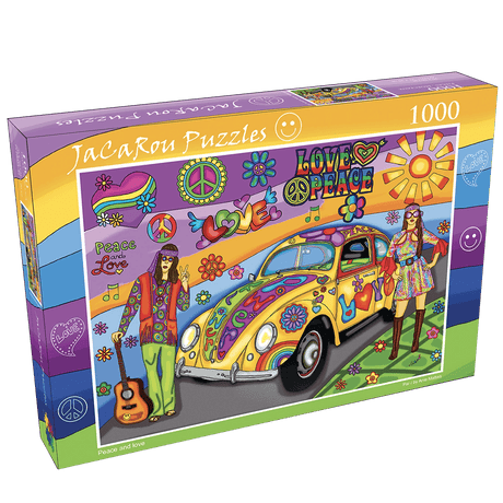 Peace and Love 1000 Piece Puzzle by JaCaRou Puzzles - JaCaRou Puzzles Inc. - Jigsaw Puzzles - The Puzzle Center - 