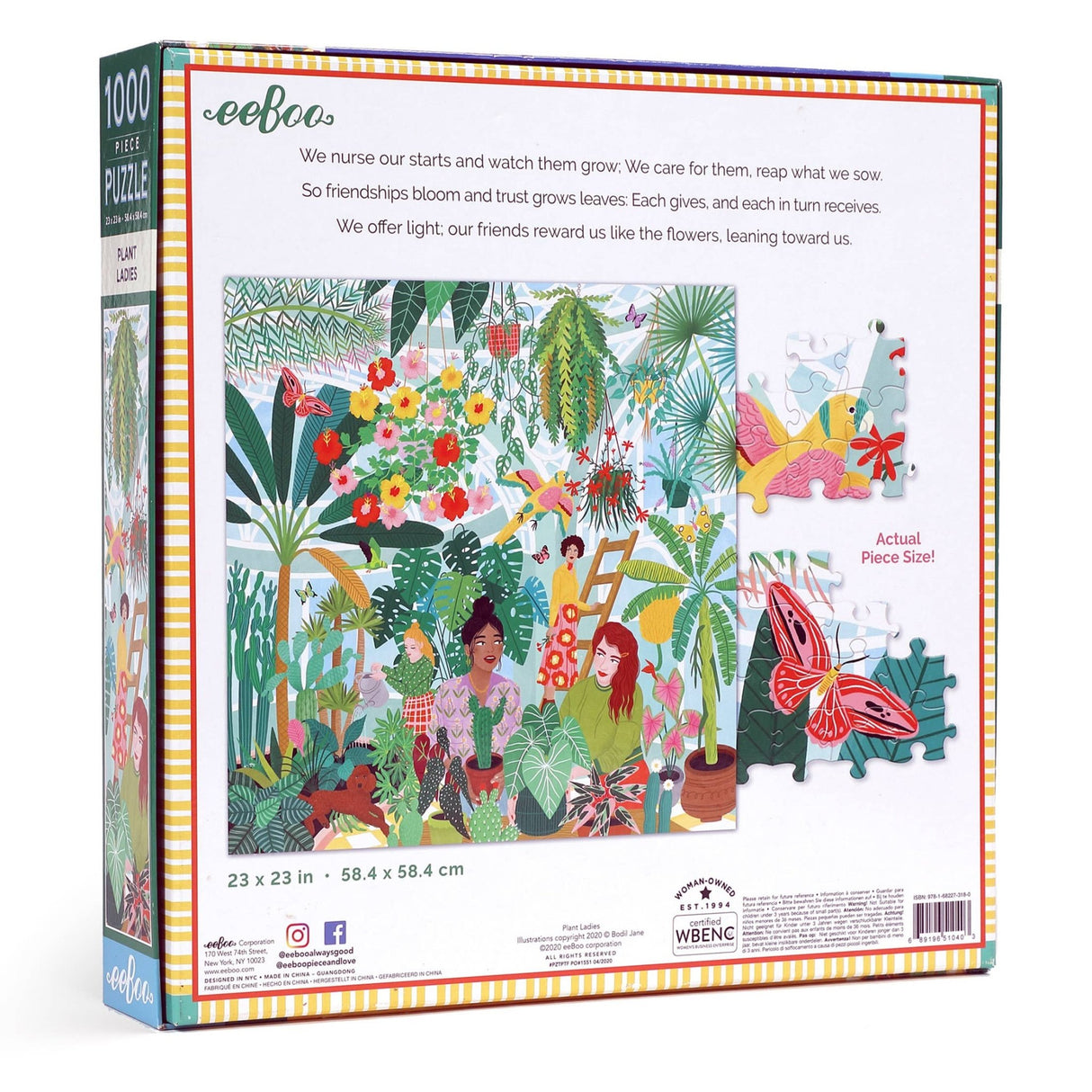 Plant Ladies 1000 Piece Puzzle by eeBoo - eeBoo - Jigsaw Puzzles - The Puzzle Center - 