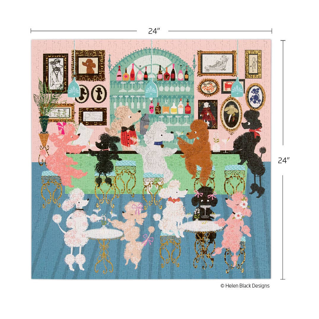 Poodle Martini Lounge 1000 Piece Jigsaw Puzzle by WerkShoppe Puzzles - WerkShoppe - Jigsaw Puzzles - The Puzzle Center