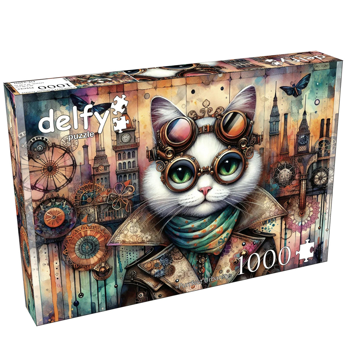 Purrfect Urbanity 1000 Piece Jigsaw Puzzle by Delfy Puzzles - Delfy - Jigsaw Puzzles - The Puzzle Center