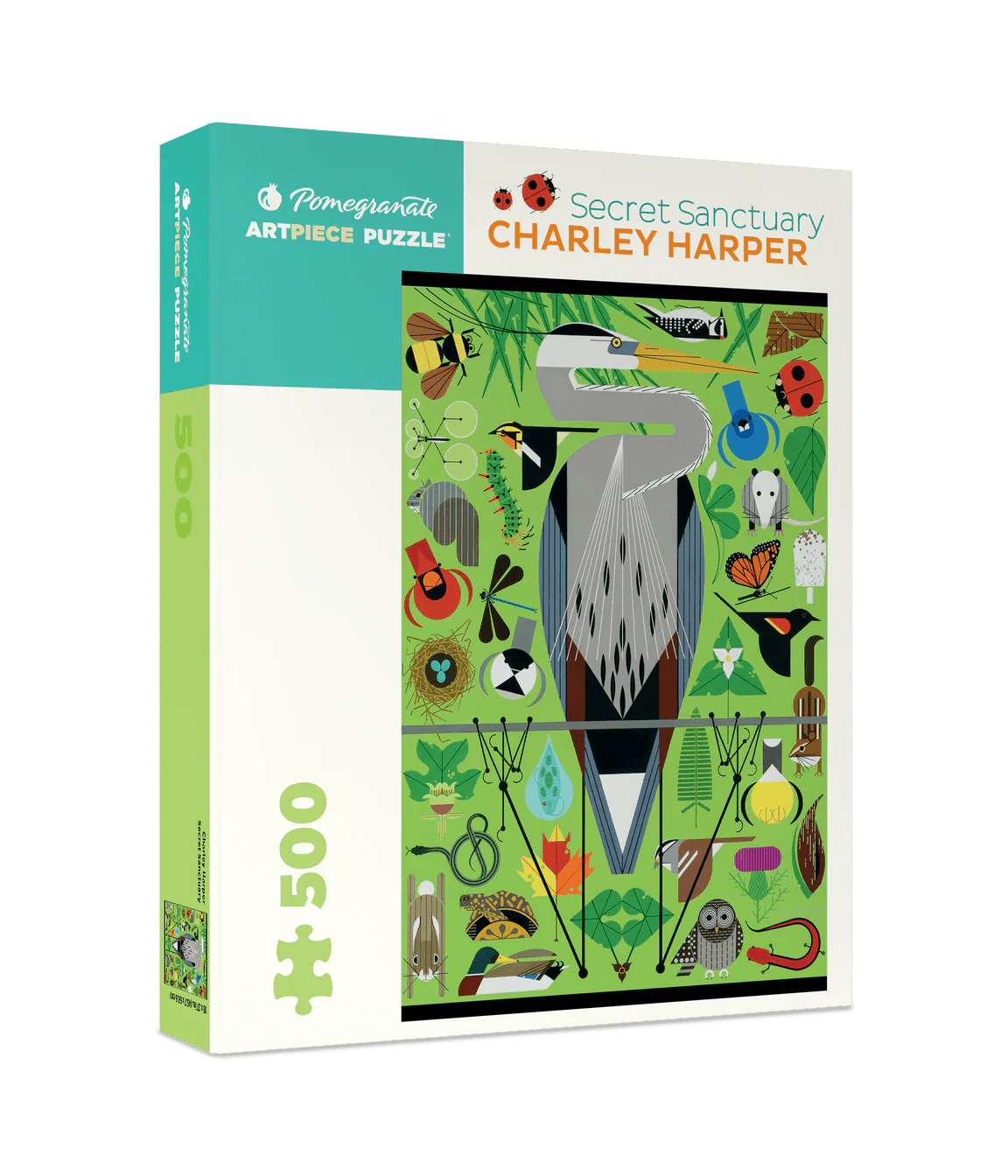 Secret Sanctuary 500 - Piece Jigsaw Puzzle by Pomegranate - Charley Harper Art - Pomegranate - Jigsaw Puzzles - The Puzzle Center - 