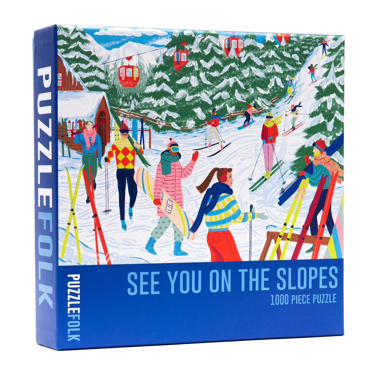 See You on the Slopes 1000 Piece Skiing Puzzle by Puzzlefolk - Puzzlefolk - Jigsaw Puzzles - The Puzzle Center - 