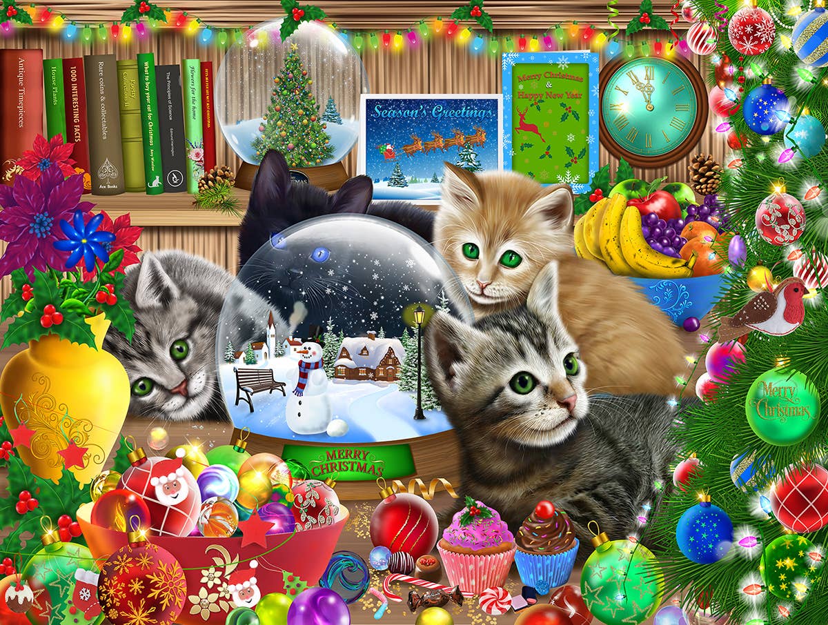 Snow Globe Kittens 300 Piece Jigsaw Puzzle by SunsOut Puzzles - SunsOut - Jigsaw Puzzles - The Puzzle Center - 